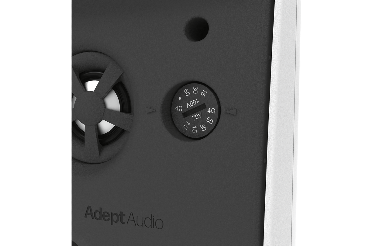 Adept Audio IO80W Surface-Mount Loudspeakers, White (PAIR)