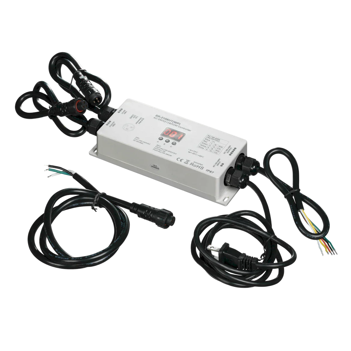 Proluxe PLX-DEC-120VDC-4CH 100-240VAC INPUT, DC OUTPUT, MAX 4X1.5A, RDM-ENABLED DMX HIGH VOLTAGE LED STRIP CONTROLLER
