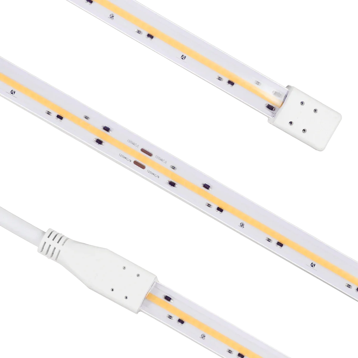Proluxe PLX-H3COB65-120VAC-340K-150 150FT REEL 4000K - 120V H3 COB REELS INCLUDE: (1) 5FT ATTACHED POWER CORD / (4) 120-H3-CONKIT / (50) CLEAR PLASTIC MOUNTING CLIPS W/SCREWS