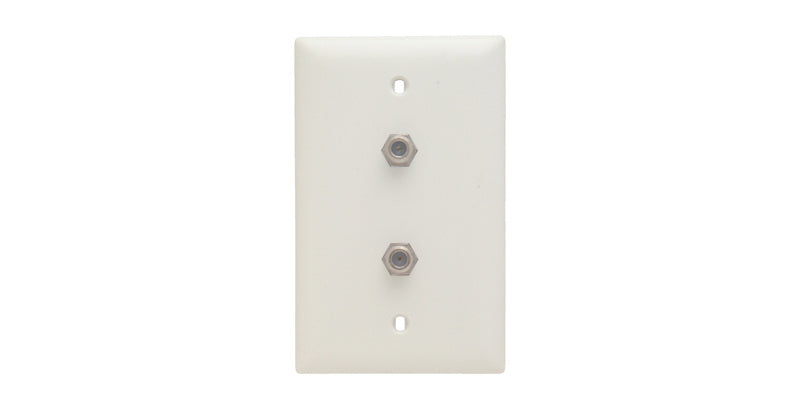 On-Q TPCATV2W 2 F TYPE COAX CONNECTOR IN 1G TP PL W