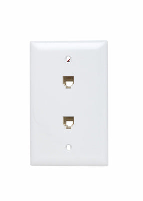 On-Q TPTE2W 2 TELE 4 CONDUCTOR 1G TP PLATE W