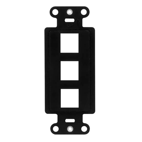 On-Q WP3413BK DECOR OUTLET STRAP 3 PORT BK (M10)