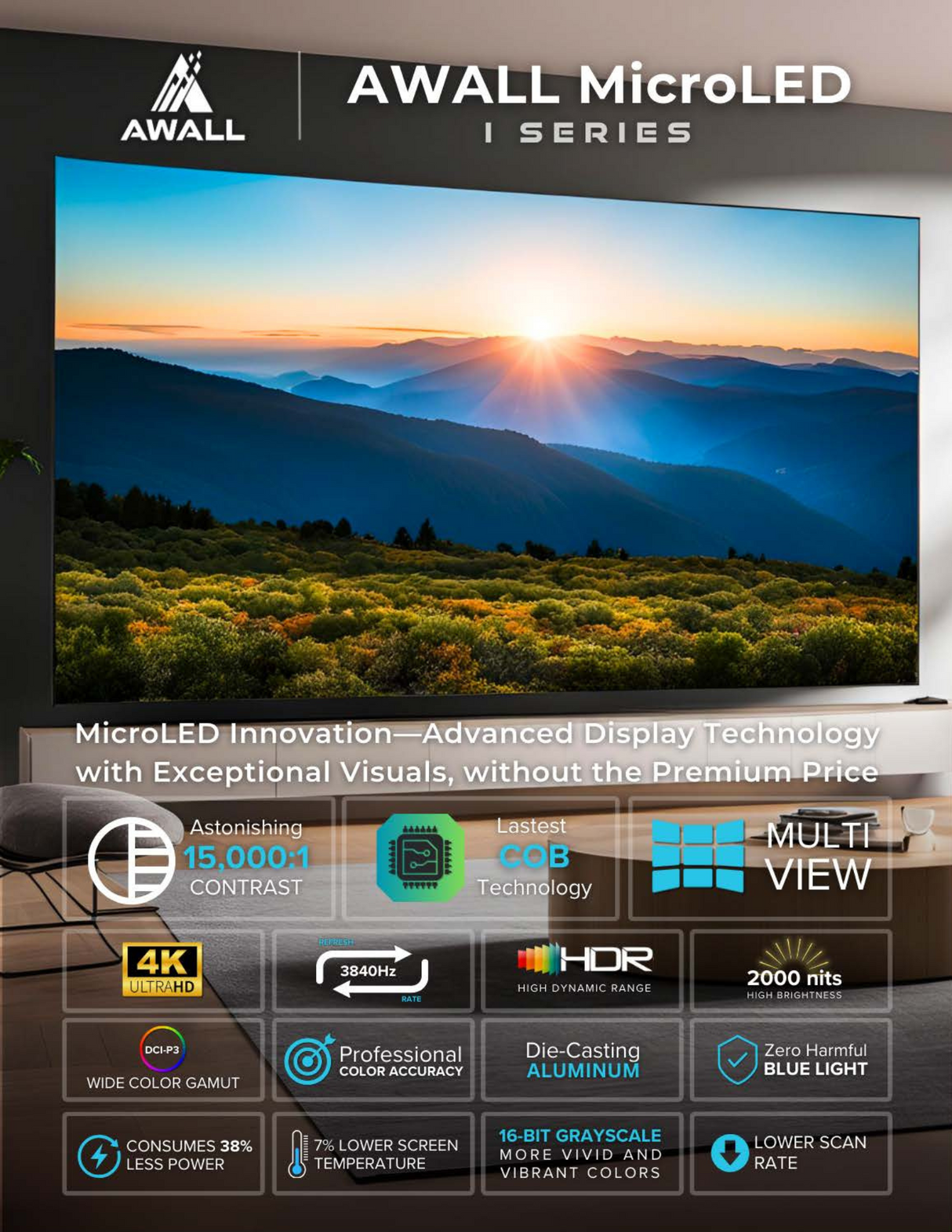 AWALL I-Series 16:9 Aspect Ratio - External Processor