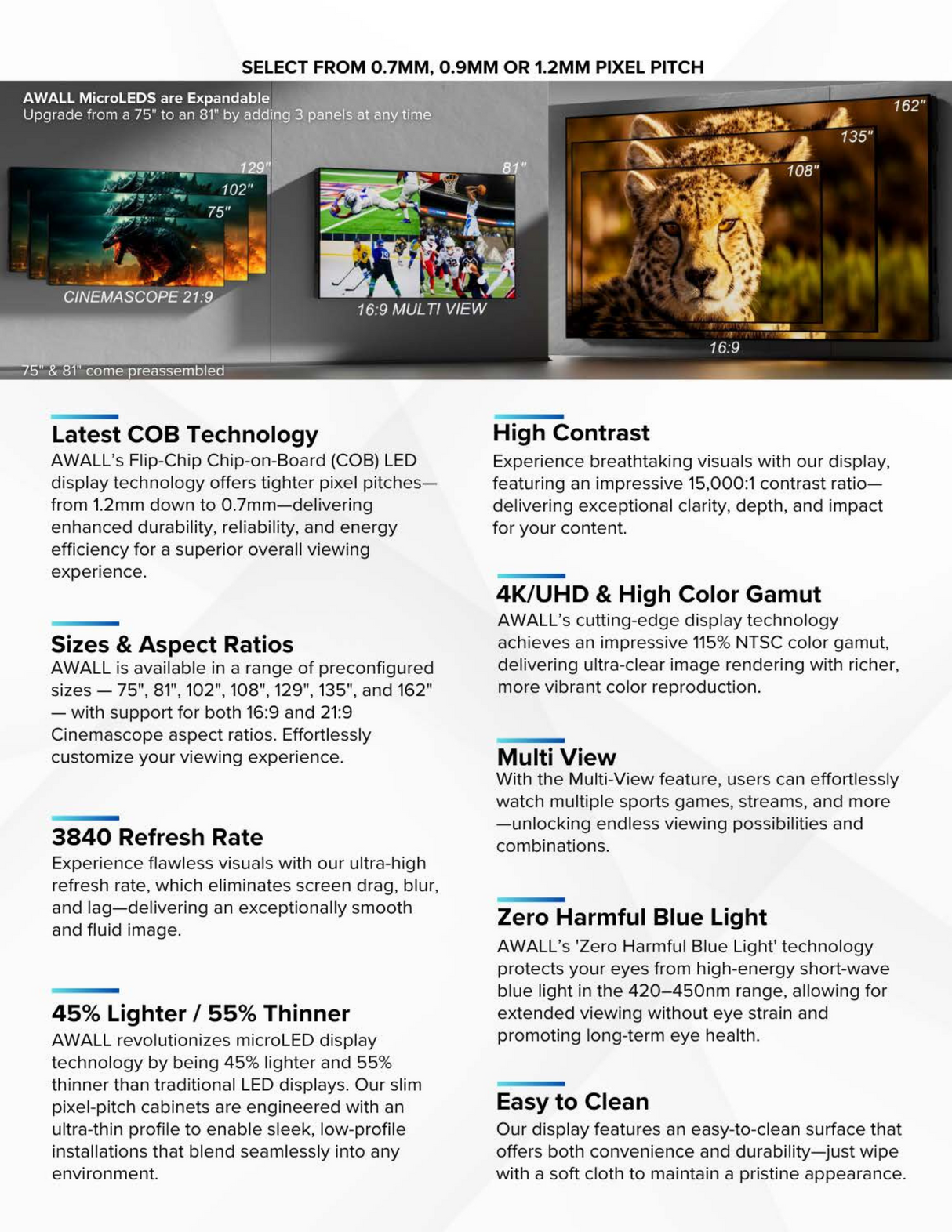 AWALL I-Series 2.35:1 Aspect Ratio - External Processor