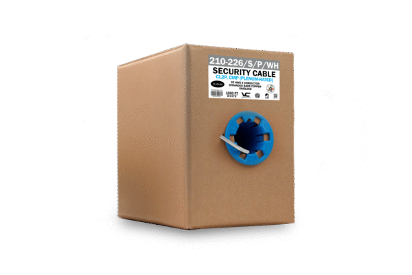 Vertical Cable 22/6 Shielded, Stranded, Bare Copper Conductors 1000ft, White