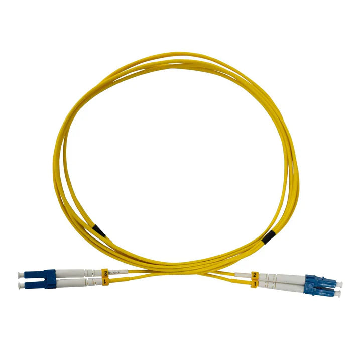 Intellinet 751674 3 m LC to LC UPC Fiber Optic Patch Cable, 2.0 mm, Duplex, OFNR, Singlemode BIF, Yellow