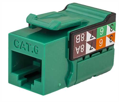 Vertical Cable CAT6 RJ45 Keystone Jack V-Max Series Single/25 pack