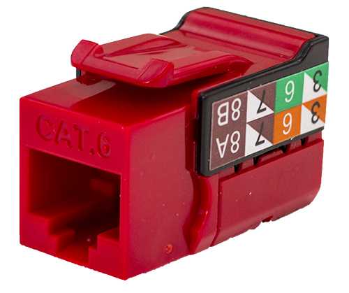 Vertical Cable CAT6 RJ45 Keystone Jack V-Max Series Single/25 pack