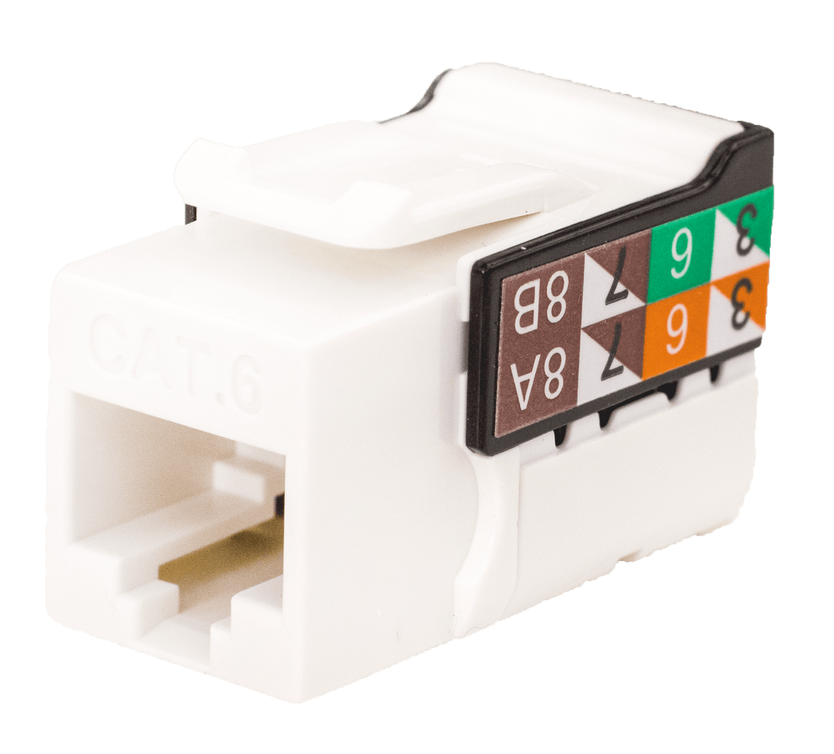 Vertical Cable CAT6 RJ45 Keystone Jack V-Max Series Single/25 pack