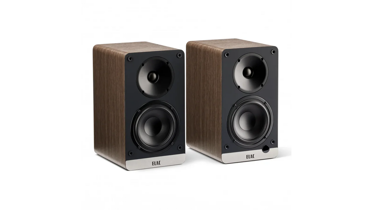 Elac 4.5" Debut ConneX Powered Monitor Speakers - Walnut, Pair