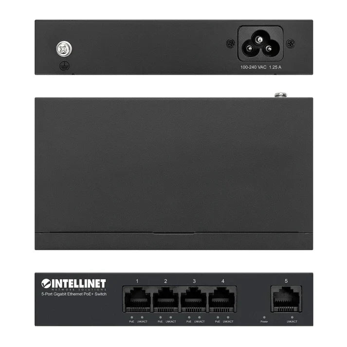 Intellinet 561792 5-Port Gigabit Ethernet PoE+ Switch