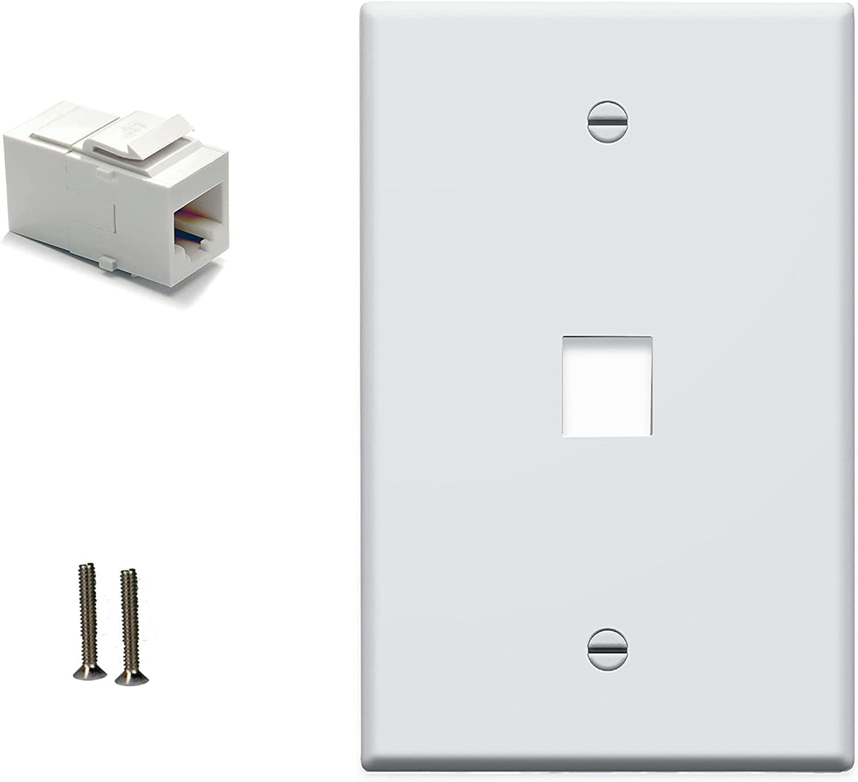 On-Q WP3452WHWP1 KEY: 1G KEYSTONE PLATE W/CAT6 CPLR, WHT