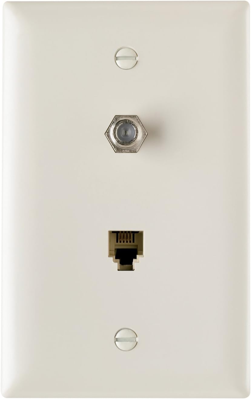 On-Q TPTELTVLACC10 1 TELE/1 F TYPE COAX IN 1G TP PLT