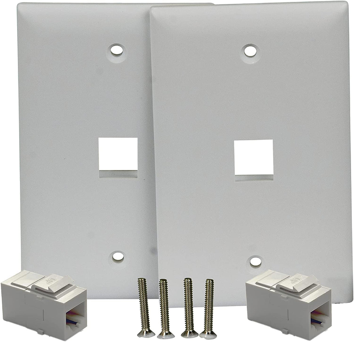 On-Q WP3452WHWP2 KEY: 1G KYSTNE PLATE W/CAT6 CPLR WHT 2PK