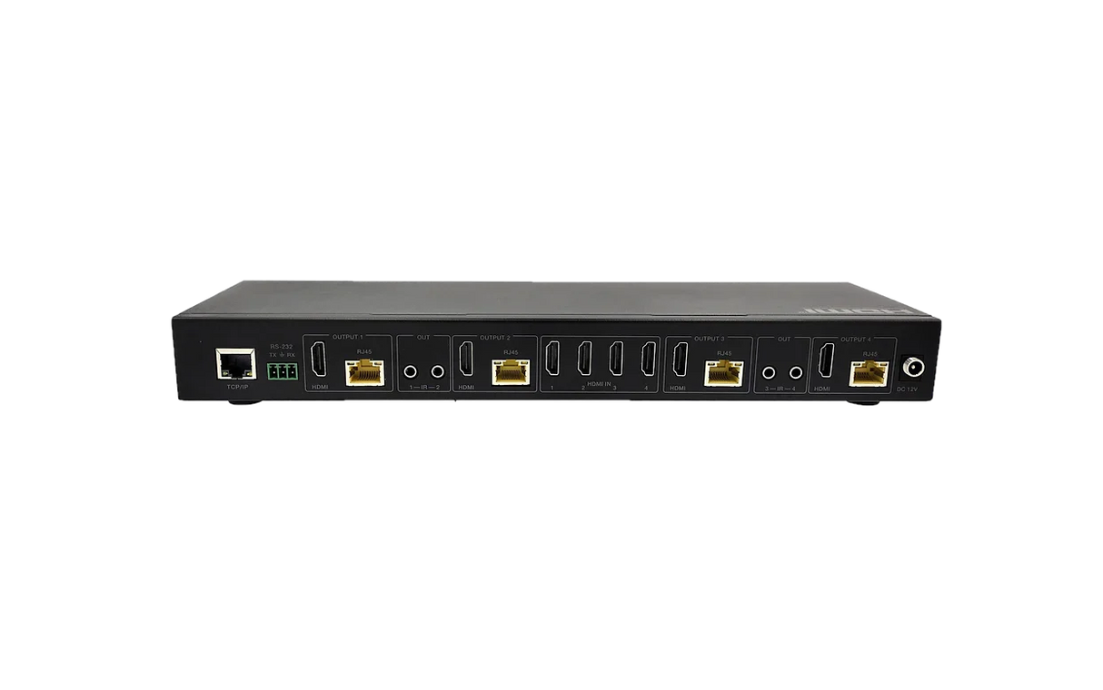 Simplified MX44KT Scaling 50m 4K 4x4 HDMI Matrix Kit over CAT5e/6/7