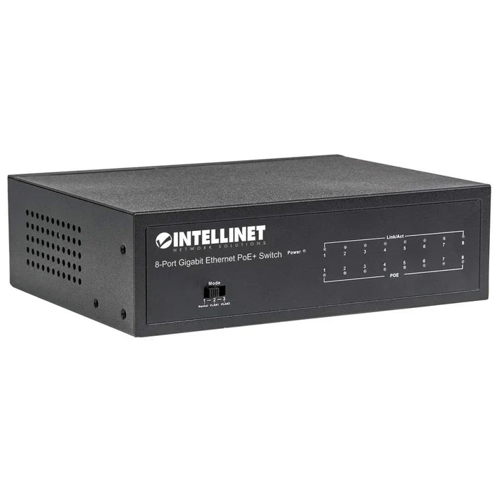 Intellinet 561204 8-Port Gigabit Ethernet PoE+ Switch