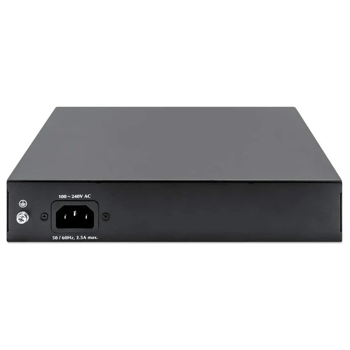 Intellinet 561402 8-Port Gigabit Ethernet PoE+ Switch with 2 RJ45 Gigabit Uplink Ports IPS-08G02-120W