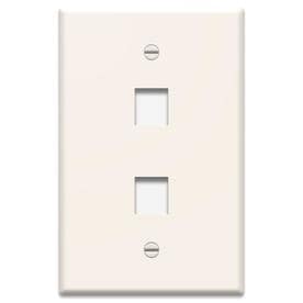 On-Q F3402LAV1 2-PORT KEYSTONE WALL PLATE LT ALM
