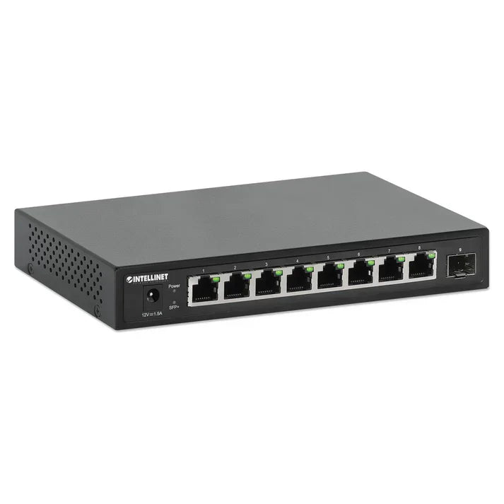 Intellinet 562096 9-Port Switch with 8 x 2.5G Ethernet Ports and 1 SFP+ Uplink