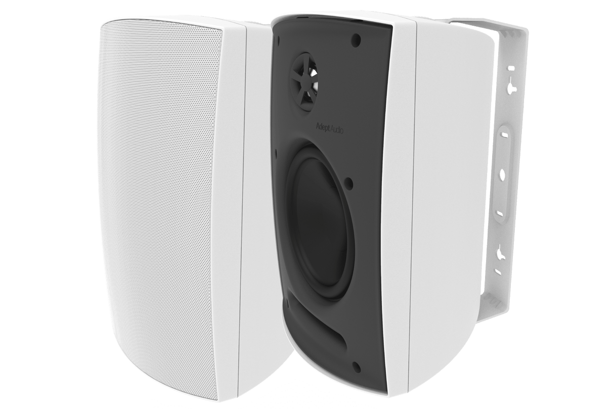 Adept Audio IO80W Surface-Mount Loudspeakers, White (PAIR)