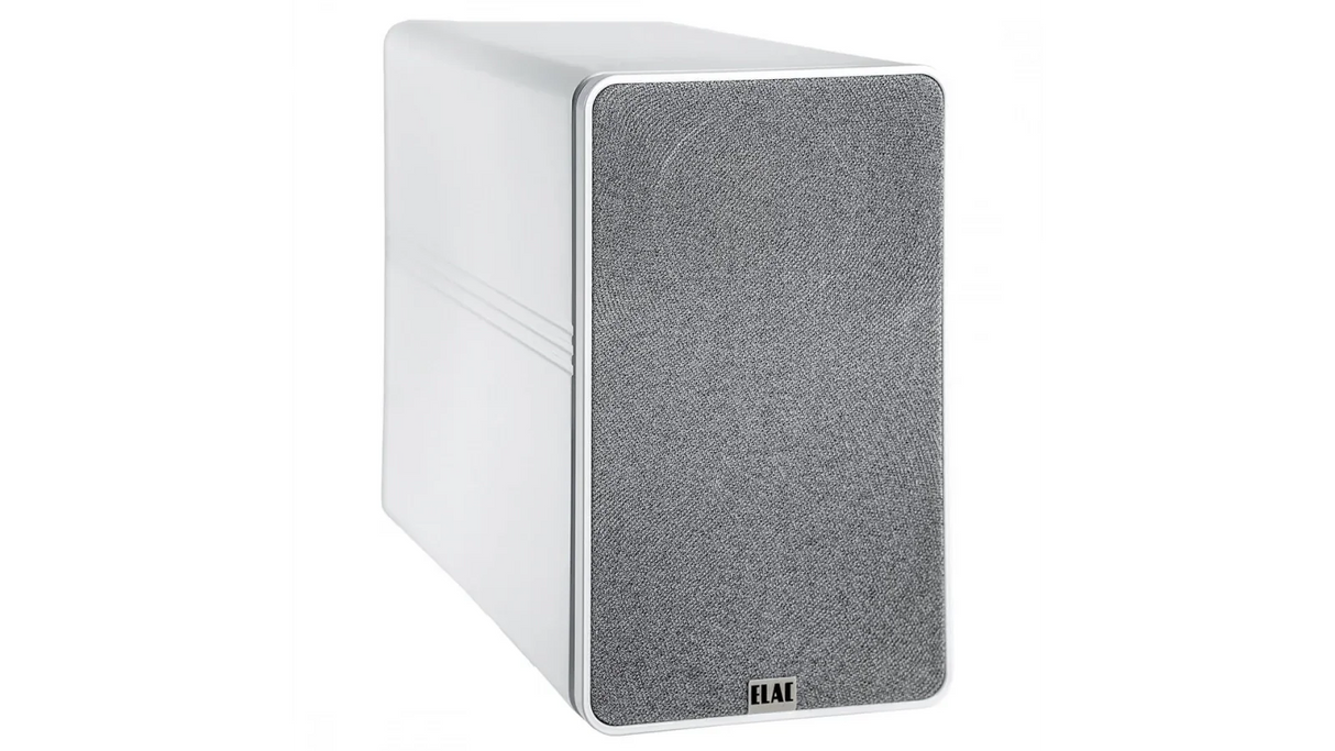 Elac 4.5" Line 300 2-Way Bookshelf Speakers with Jet 6 Tweeter - Gloss White, Pair