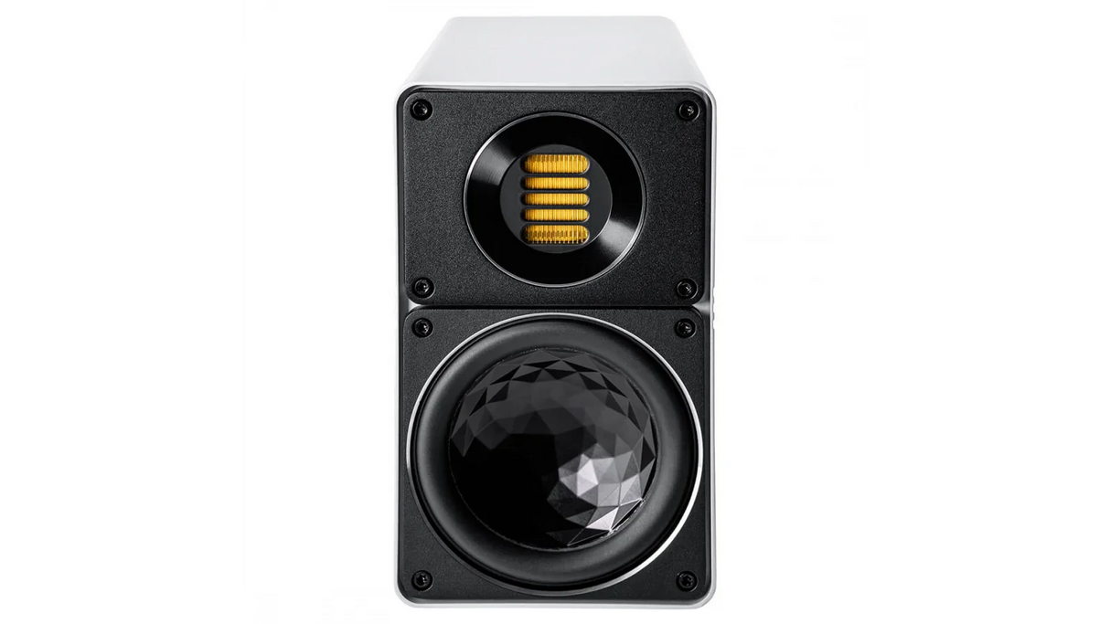 Elac 4.5" Line 300 2-Way Bookshelf Speakers with Jet 6 Tweeter - Gloss White, Pair
