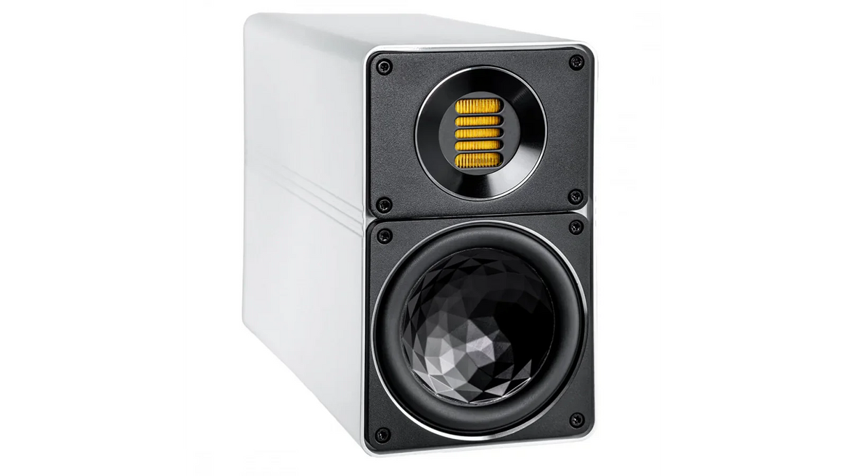 Elac 4.5" Line 300 2-Way Bookshelf Speakers with Jet 6 Tweeter - Gloss White, Pair