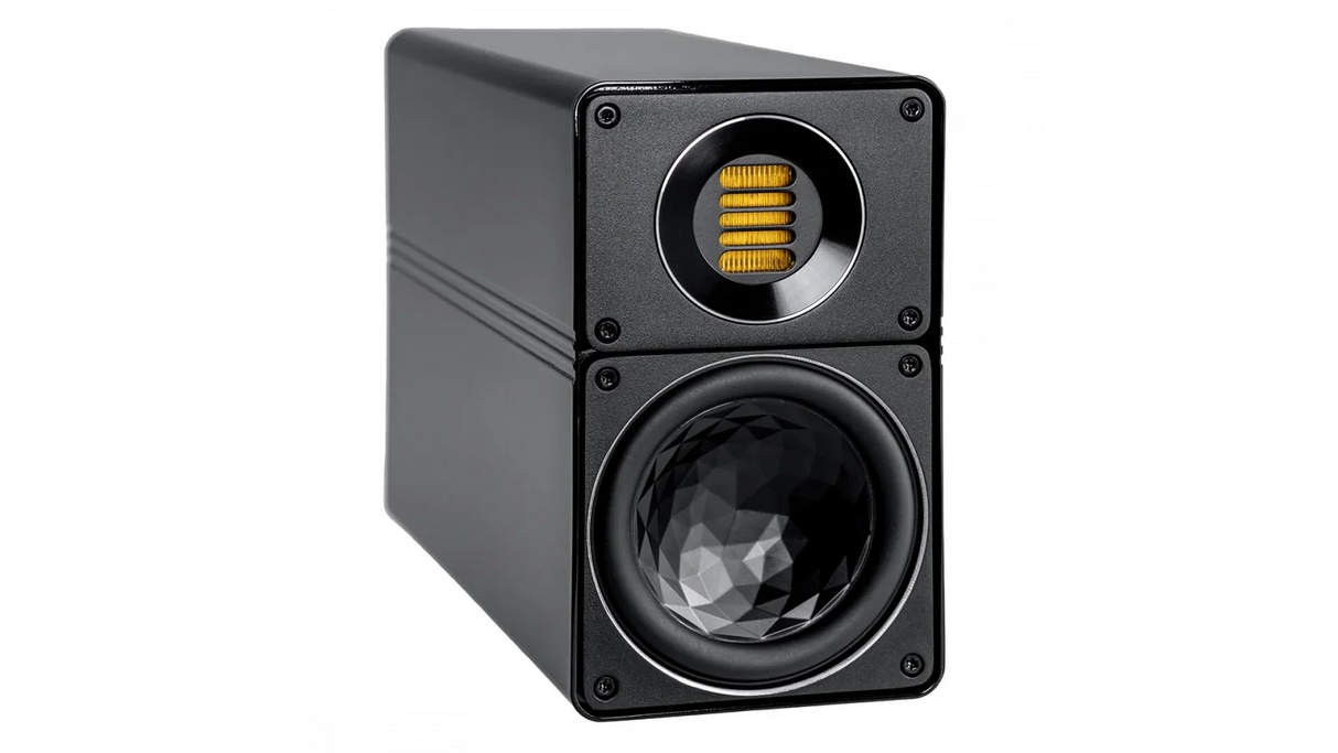 Elac 4.5" Line 300 2-Way Bookshelf Speakers with Jet 6 Tweeter - Gloss Black, Pair