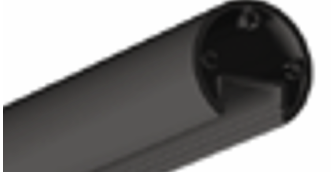 Lumentruss 7851 Series Closet Rod, BLACK