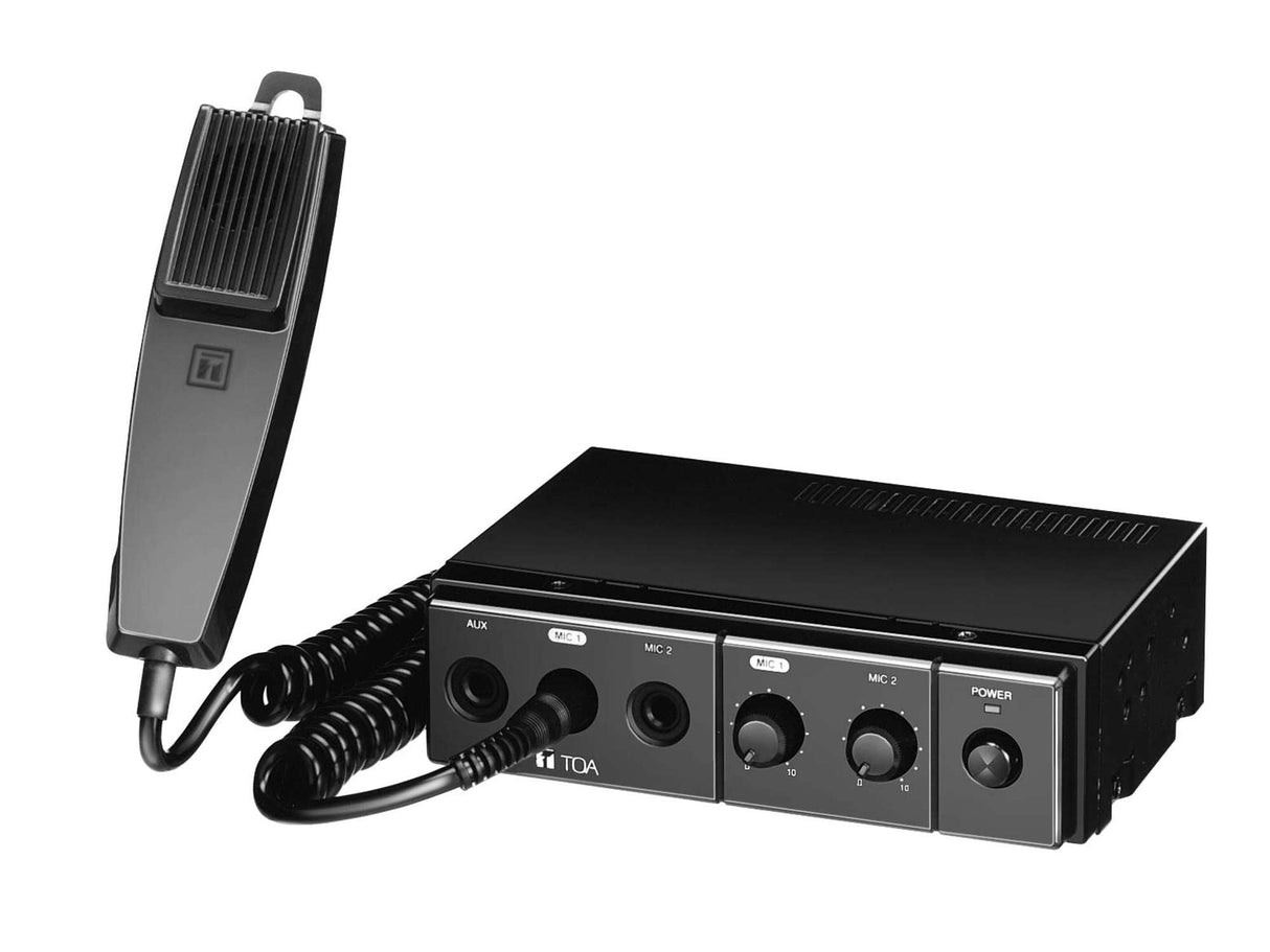 TOA CA-160 Mobile Mixer/Amplifier 12 VDC 60 W 4/8Ω Handheld Microphone