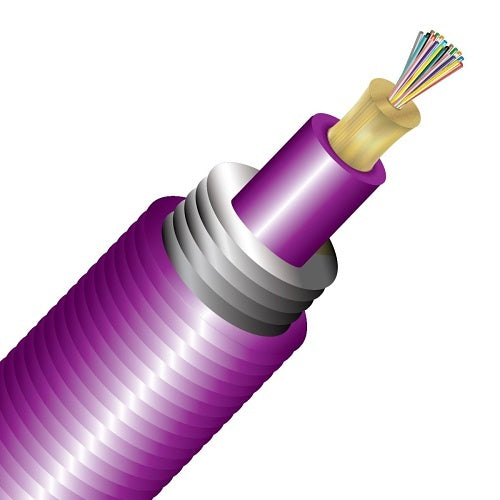 Cleerline TA024M4D9MP 24 Strand BendSafe® Interlocking Armored Distribution TB, Plenum, 50/125, OM4 Per 1000ft Spool