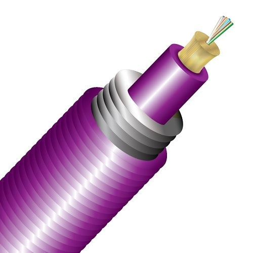 Cleerline TA006M4D9MP-B 6 Strand BendSafe® Interlocking Armored Distribution TB, Plenum, 50/125, OM4 Per FT