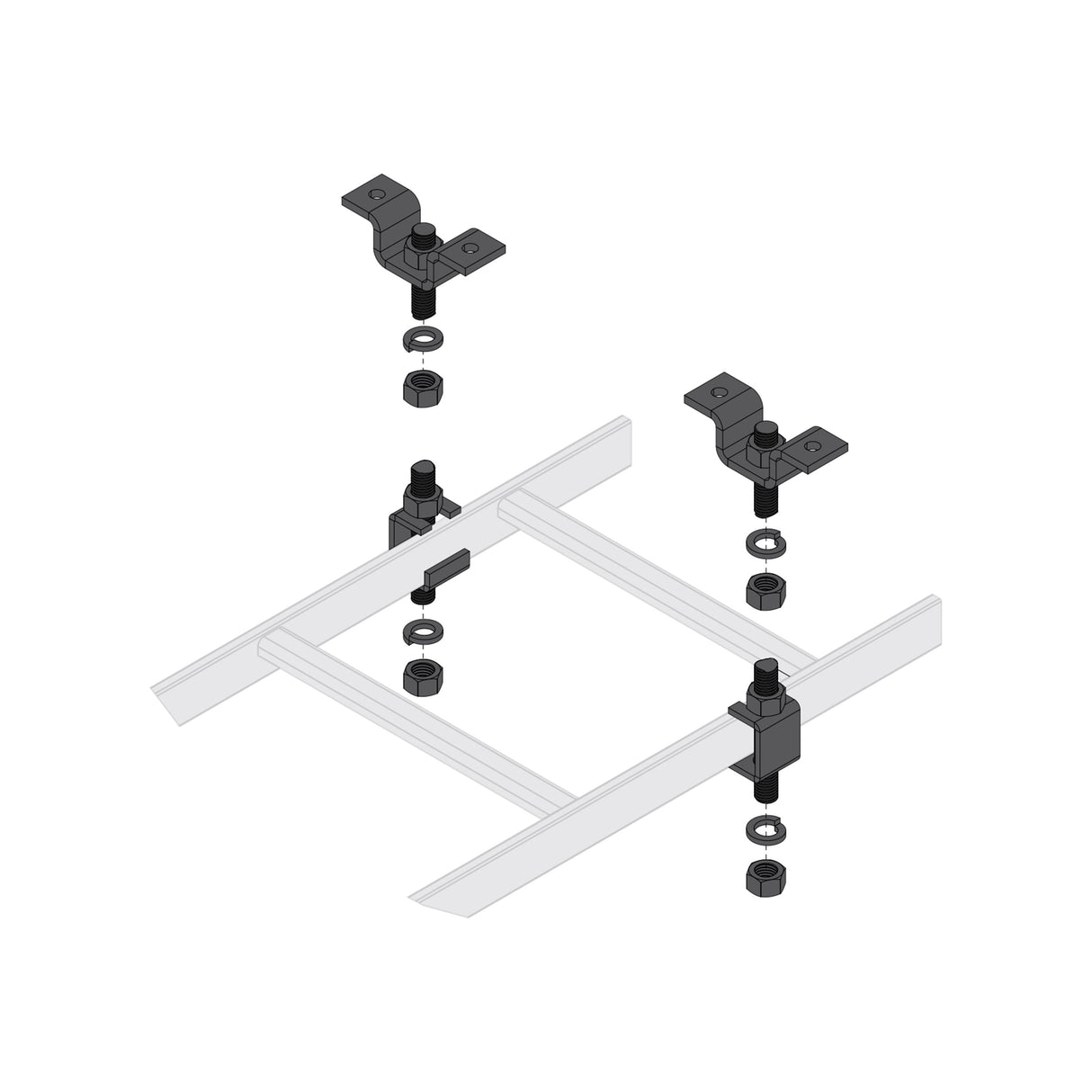 Middle Atlantic CLH-5/8CHK 5/8 SLOTTED CEILING KIT,1