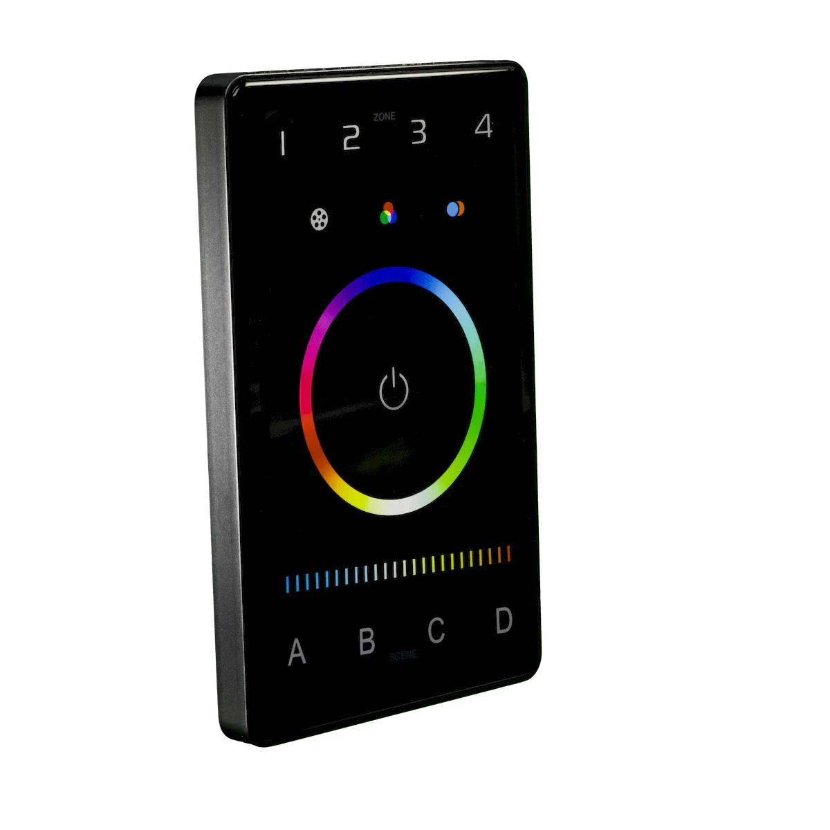 Proluxe PLX-WALL-DMXB-RGBTW-4Z DMX RGBTW CONTROL TOUCH PANEL, WALL MOUNT, USE WITH DMX DECODER AND/OR BLE APP, 12-24VDC INPUT
