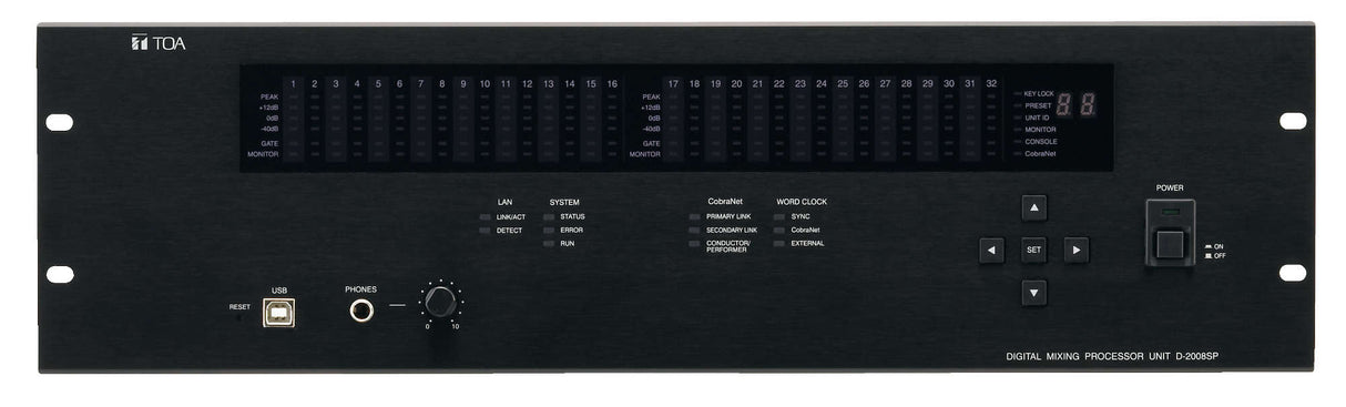 TOA D-2008SP CU Modular Digital Mixer; 32 Channel DSP 3U Frame
