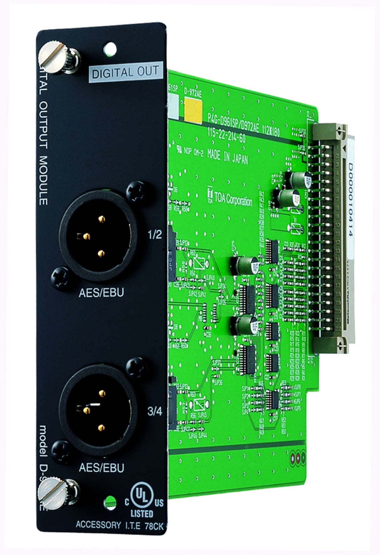 TOA D-972AE Digital Output Module (AES/EBU)