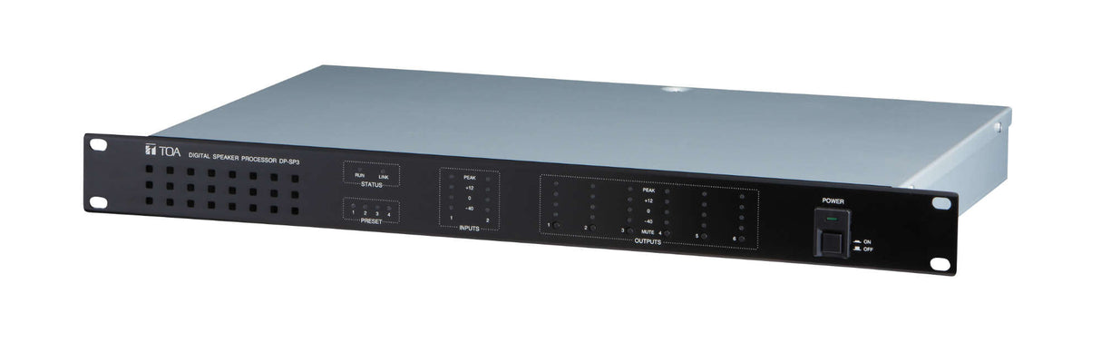 TOA DP-SP3 CU 2-Input /6-Output Digital Speaker Processor (1U) Optional MB-15B Rack Kit