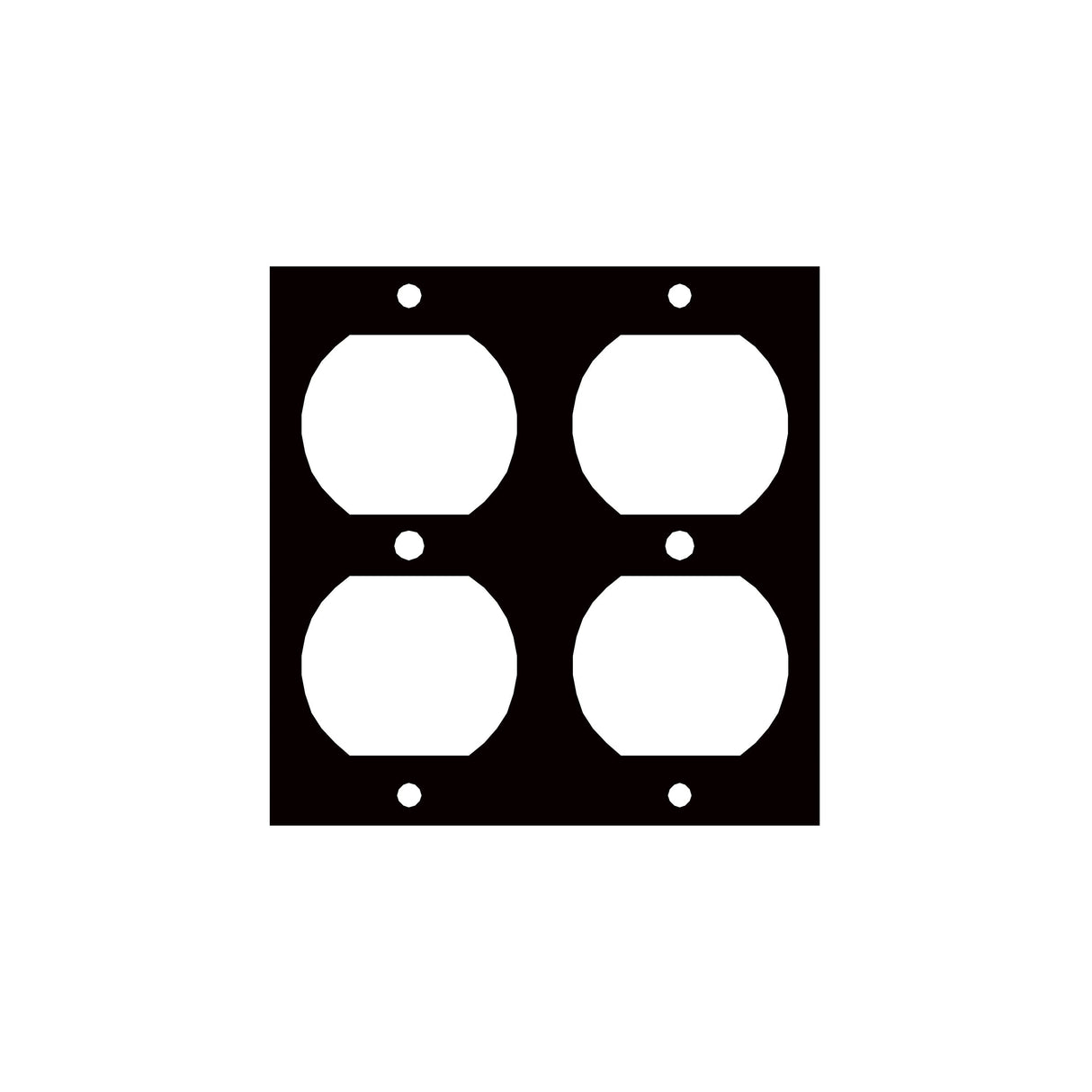 Middle Atlantic DUP2 DUPLEX (2) PORT UCP PNL