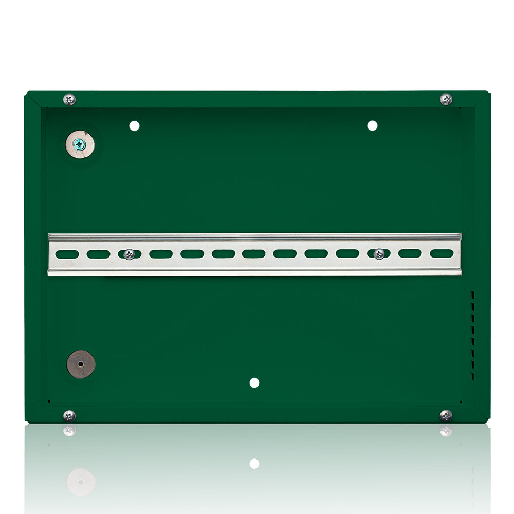 Leviton DINRK-1 DIN Rail Rack Mount Enclosure, Small, 14” x 10” with (1) 12.9” (33cm) rail