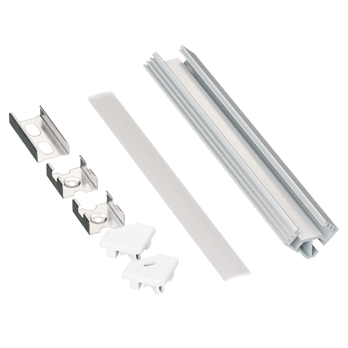 Proluxe PLX-EE45-AAFR-2M-BNDL1 ECONOMY 45 BUNDLE OF (1) WILL INCLUDE: 78.74" (2M) ALUM,.COVER,.FEED, END, CLIP, HIGHER GRADE LENS WITH UV INHIBITOR