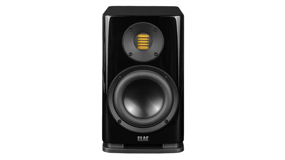 Elac 6" 2-Way Bookshelf Speakers with Jet 6 Tweeter - Gloss Black, Pair