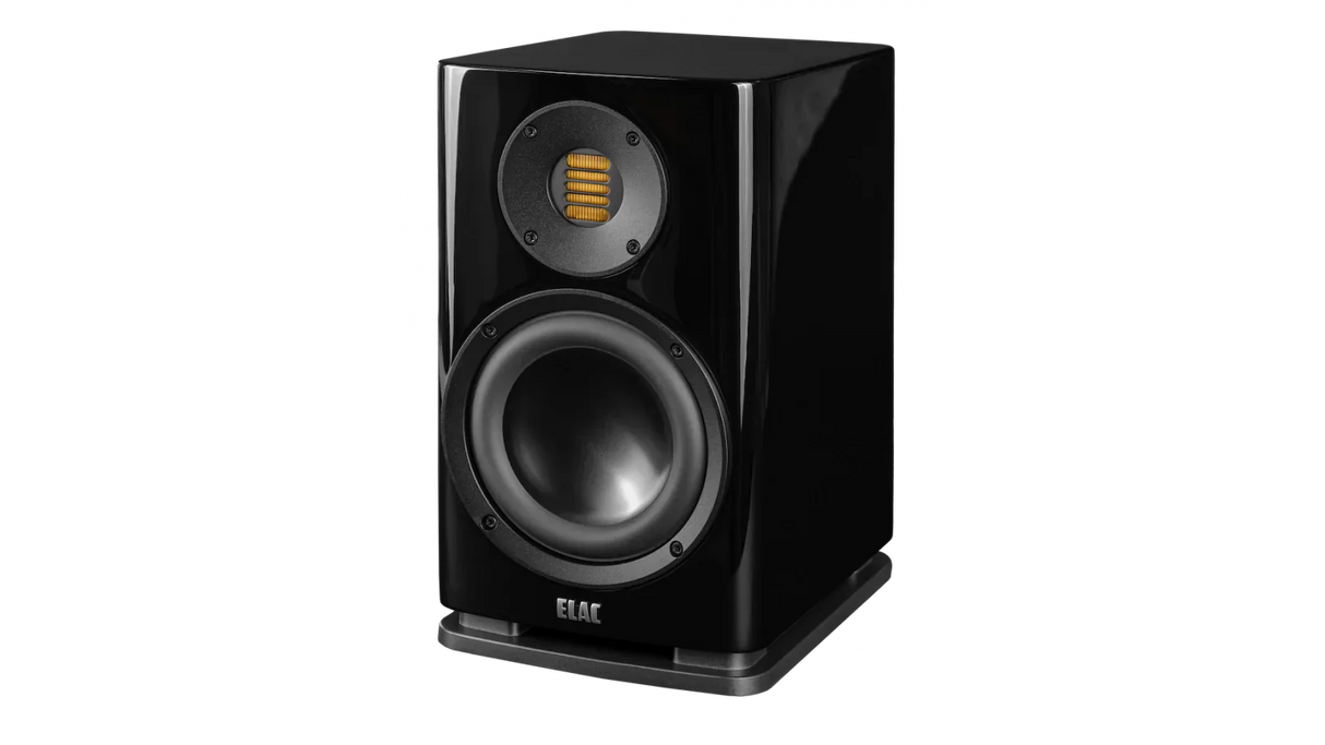 Elac 6" 2-Way Bookshelf Speakers with Jet 6 Tweeter - Gloss Black, Pair