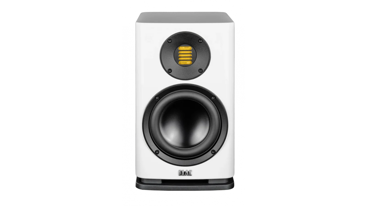 Elac 6" Solano 2.0, 2-Way Bookshelf Speakers with Jet 6 Tweeter - Gloss White, Pair