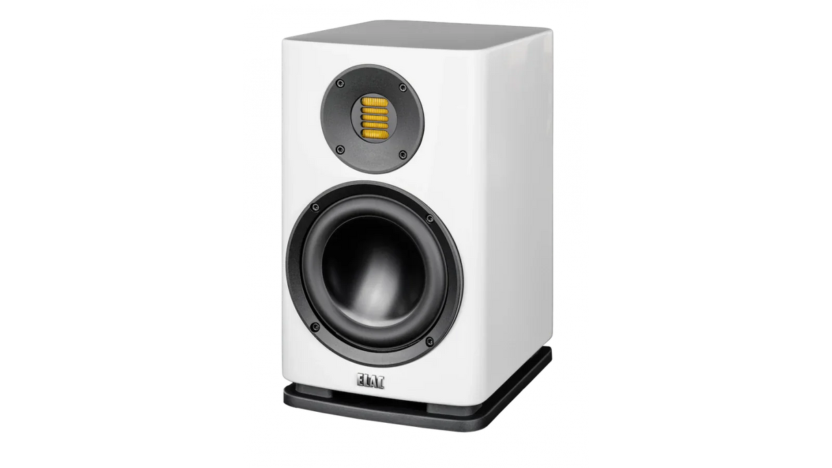 Elac 6" Solano 2.0, 2-Way Bookshelf Speakers with Jet 6 Tweeter - Gloss White, Pair
