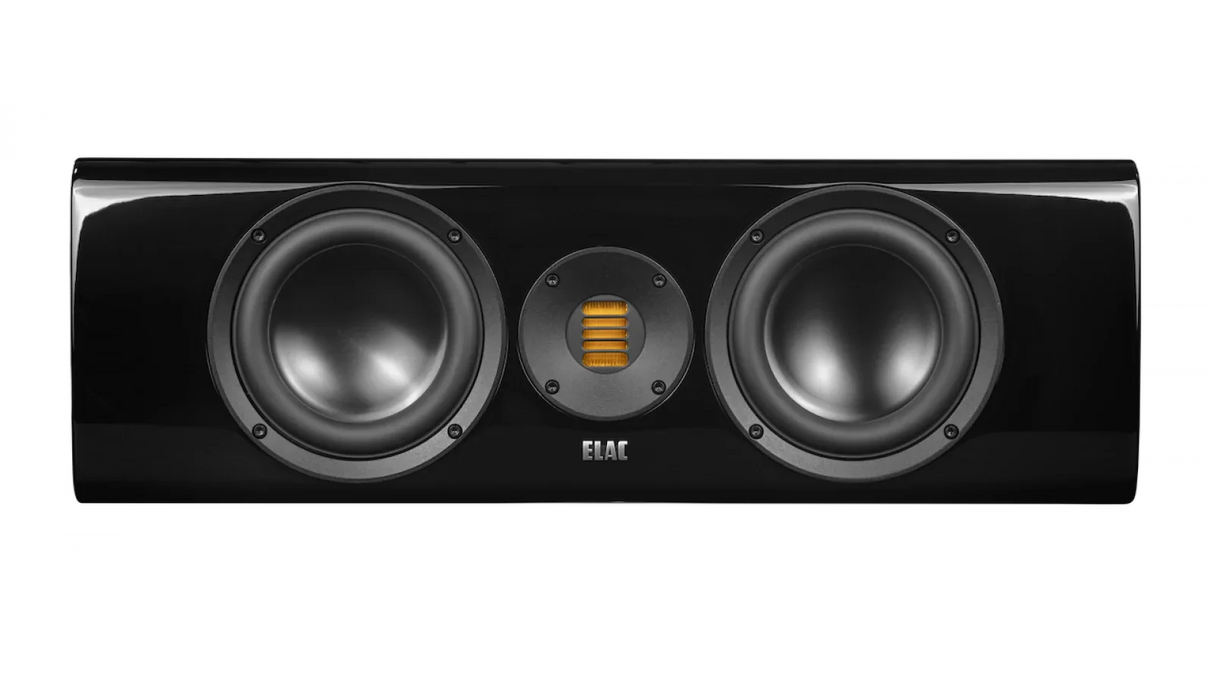 Elac 6" Solano 2.0, 2.5-Way Center Speaker with Jet 6 Tweeter - Gloss Black, Each