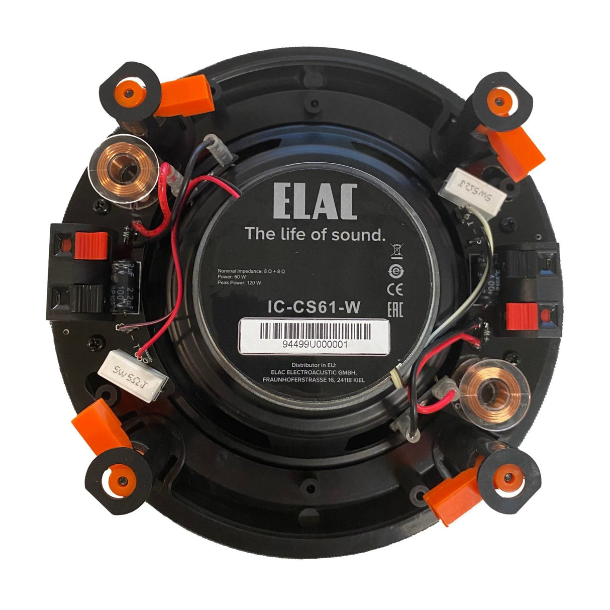 Elac IC-CS61-W 6.5" Contractor In-Ceiling Stereo Speakers Single or Case Pack Options