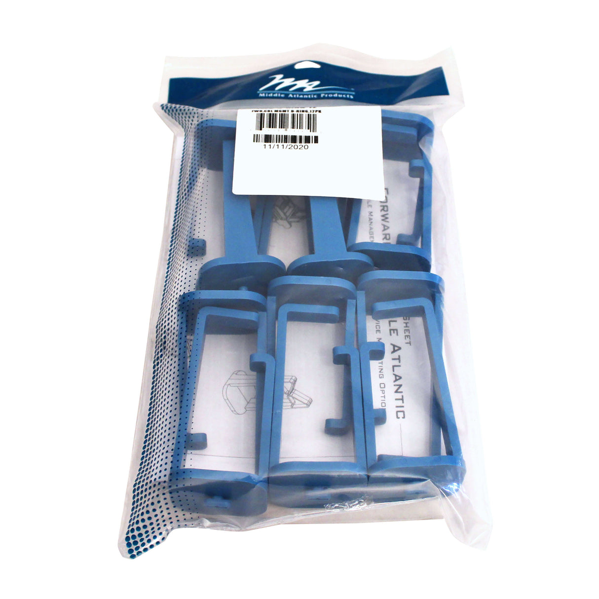 Middle Atlantic FWD-D-RING-12 FWD,CBL MGMT D-RING,12PK