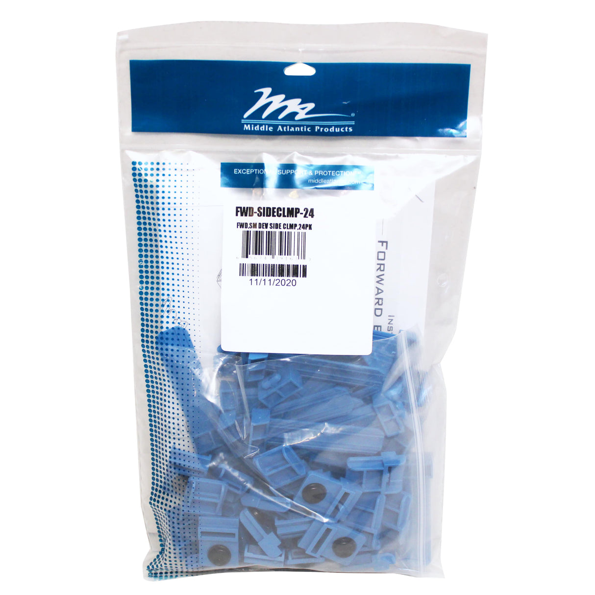 Middle Atlantic FWD-SIDECLMP-24 FWD,SM DEV SIDE CLMP,24PK