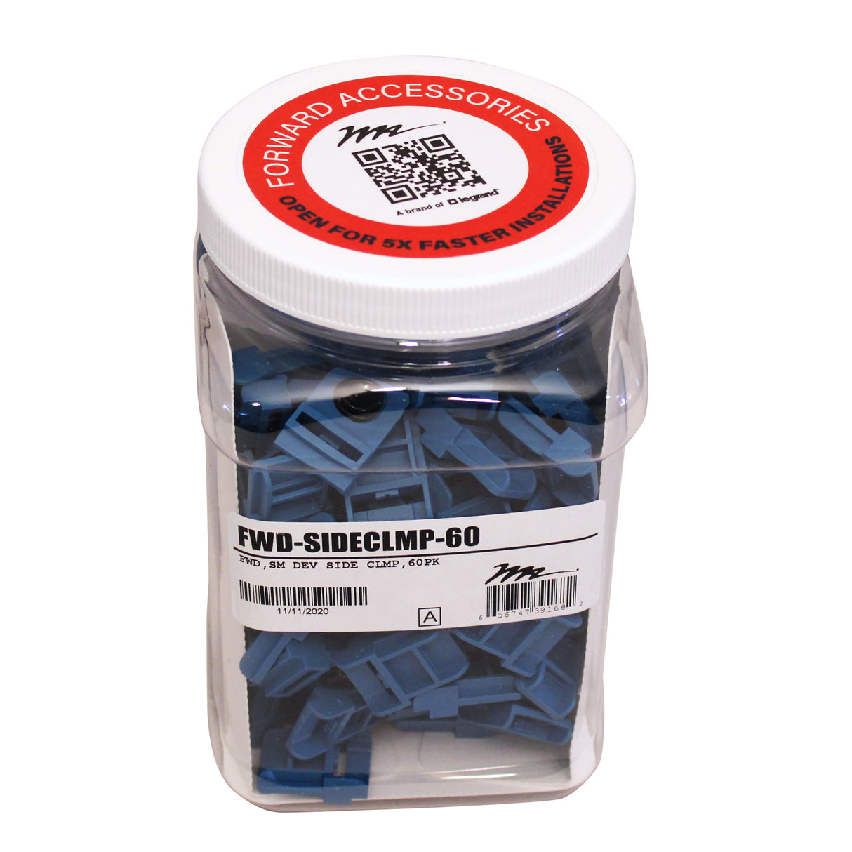 Middle Atlantic FWD-SIDECLMP-60 FWD,SM DEV SIDE CLMP,60PK