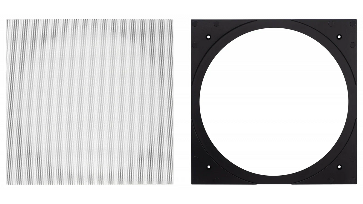 Elac IC-SQ81-W Square Adapter & Grill Vertex 8" - White, Each